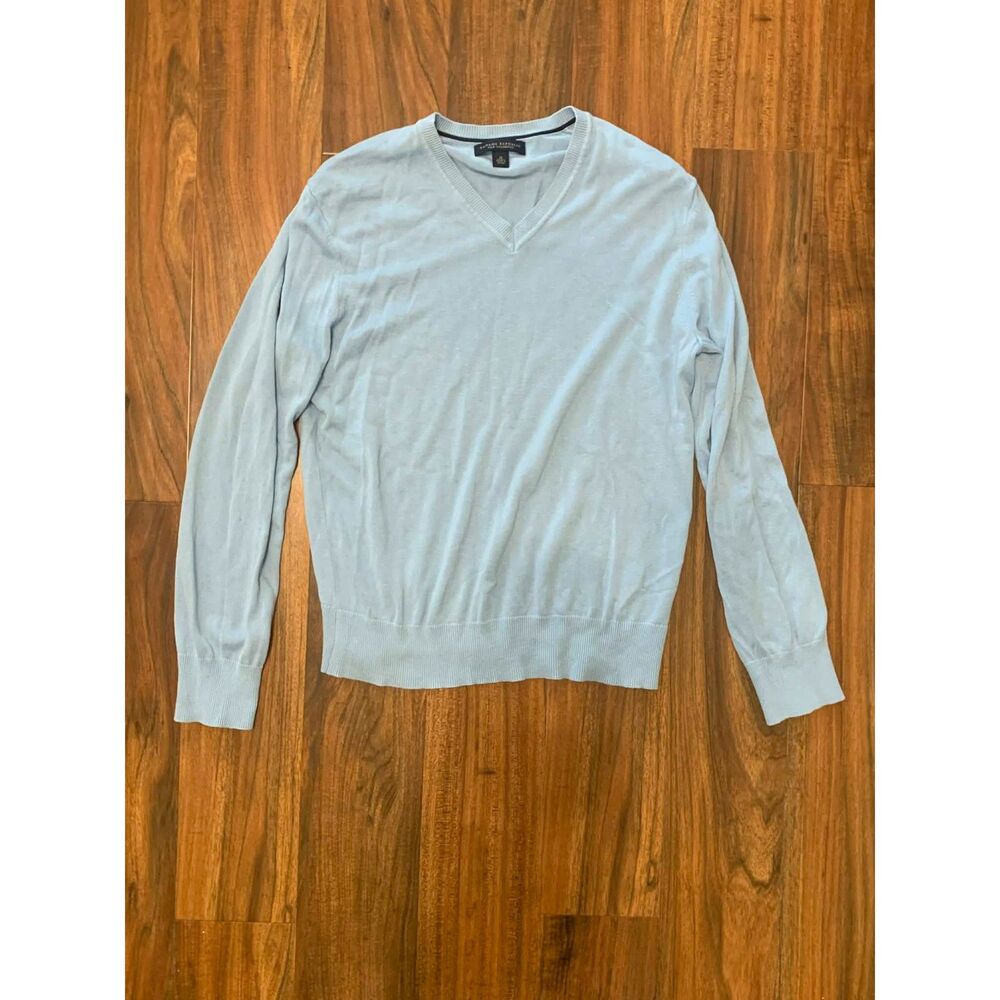 Banana Republic Baby Blue Men's Silk Cashmere Layering Sweater, size M